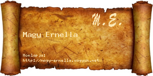 Magy Ernella névjegykártya